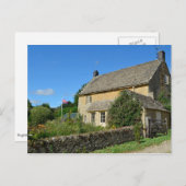 庭のはがき付きのイギリスのコテージ ポストカード (正面/裏面)