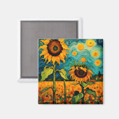 庭のひまわり マグネット (正面/裏面)