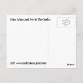 庭のアダムとエバ ポストカード (裏面)