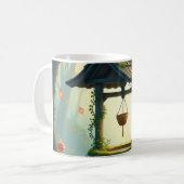 庭のイメージ：気まぐれを描いた柔らかく流れる線 コーヒーマグカップ (正面左)