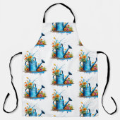 庭のインスピレーションカラフルな熱気球パターン エプロン (正面)
