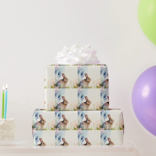 庭のイースターバニー ラッピングペーパー (パーティーギフト)