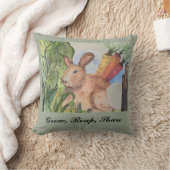 庭のウサギが付いているアクセントの枕 クッション (ブランケット)