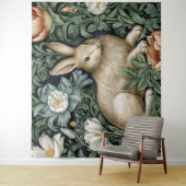 庭のウサギと花アールヌーボースタイル タペストリー (インサイチュ)