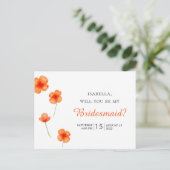庭のオレンジ色の花。私の花嫁のメイドになってくれないか? ポストカード (スタンド正面)