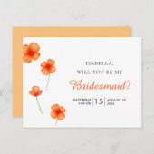 庭のオレンジ色の花。私の花嫁のメイドになってくれないか? ポストカード (正面/裏面)