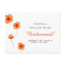 庭のオレンジ色の花。私の花嫁のメイドになってくれないか？