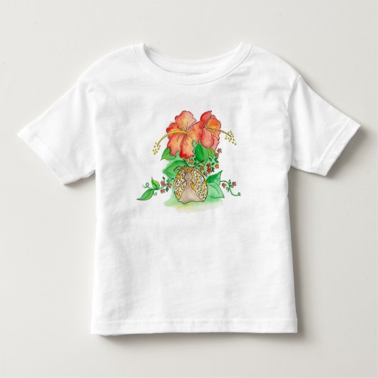 庭のカタツムリ トドラーTシャツ (正面)