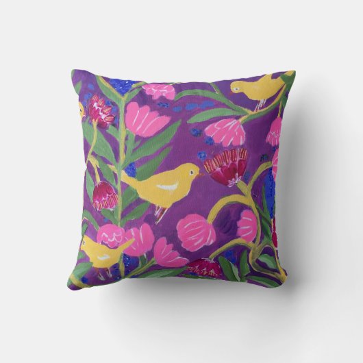 庭のカナリア クッション (裏面)