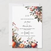 庭のカラフル 招待状 (正面)