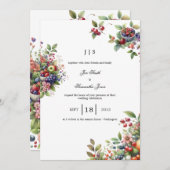 庭のカラフル 招待状 (正面/裏面)