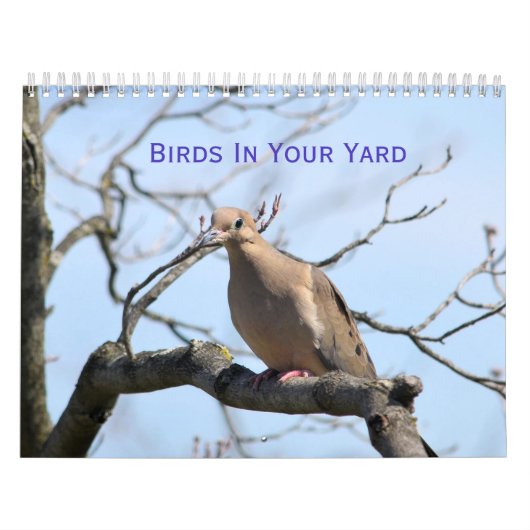 庭のカレンダーの鳥 カレンダー (カバー)