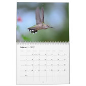 庭のカレンダーの鳥 カレンダー (2月 2027)