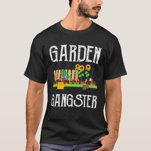 庭のギャングスター ガーデニング 園芸家 Tシャツ (正面)