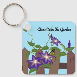 庭のクレマティス キーホルダー