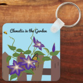 庭のクレマティス キーホルダー (裏面)