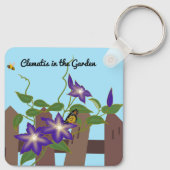 庭のクレマティス キーホルダー (裏面)