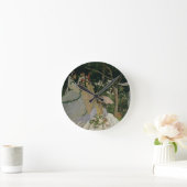 庭のクロード・モネ|の女性 ラウンド壁時計 (ホーム)