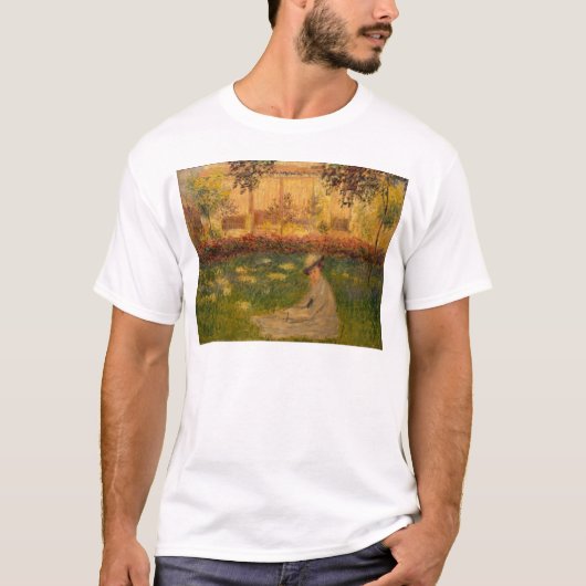 庭のクロード・モネ|の女性、1876年 Tシャツ (正面)