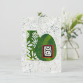 庭のグリーティングカードの中の犬 カード (スタンド正面)