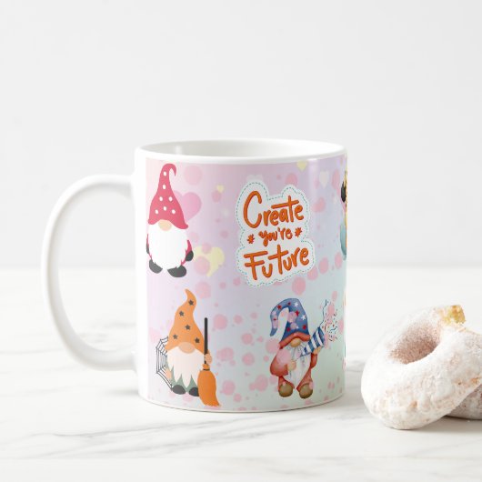 庭のゲノム、グノーム愛好家のためのコーヒーマグ コーヒーマグカップ (ドーナツ)