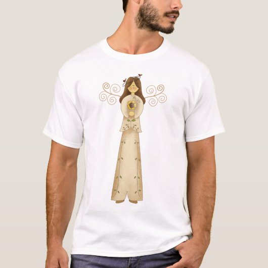 庭のコレクション · 花との天使 Tシャツ (正面)