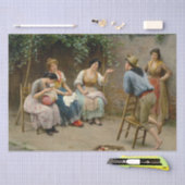 庭のゴシップ(イタリアンシーン) 薄葉紙 (クラフト)