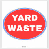 庭のゴミの収集とゴミ箱 - 赤 シール (シート)