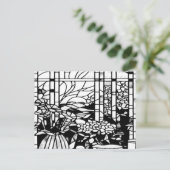 庭のステンドグラス シーズンポストカード (スタンド正面)