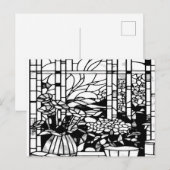 庭のステンドグラス ポストカード (正面/裏面)