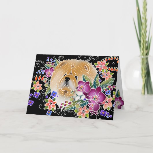 庭のダンスの食事-黒い背景カード カード (正面)