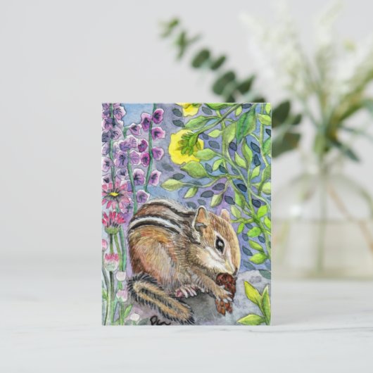 庭のチムンク ポストカード (スタンド正面)