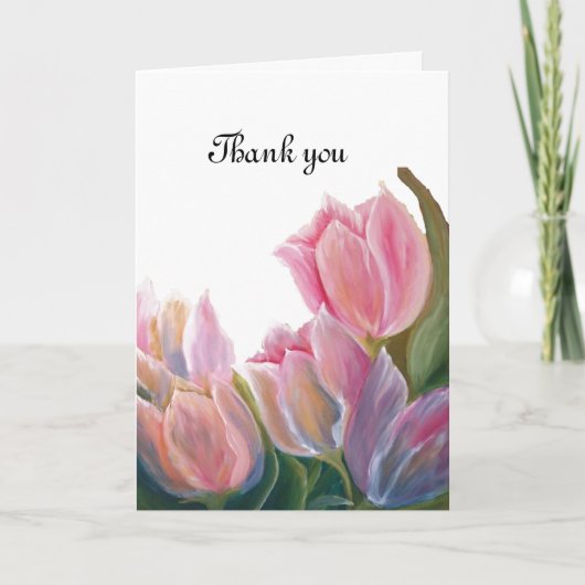 庭のチューリップ サンキューカード (正面)