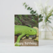 庭のトカゲ ハッピーバースデー ポストカード (スタンド正面)