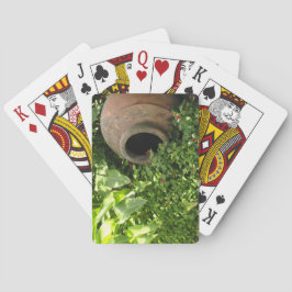 庭のトランプの陶器 トランプ