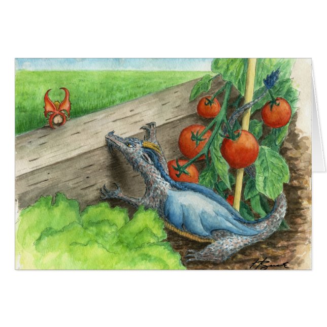 庭のドラゴン (正面横)