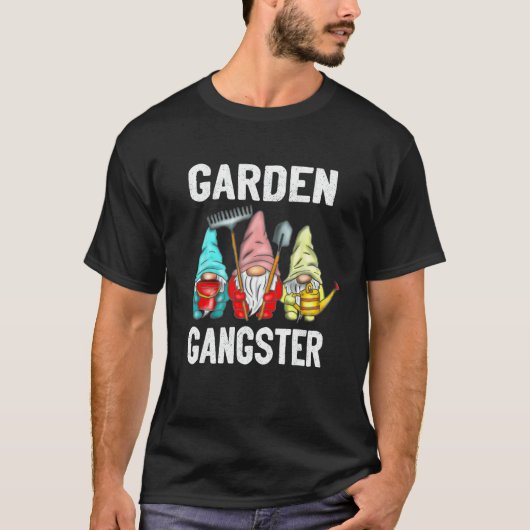 庭のノーム おもしろ ガーデナー ミーム ノーム Tシャツ (正面)
