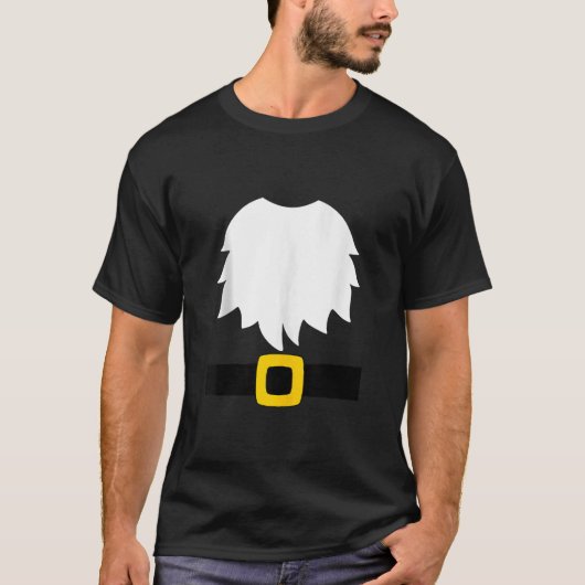庭のノーム コスチューム 白ひげ&ベルト Buc Tシャツ (正面)