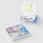 庭のハチドリの大理石の石のコースター ストーンコースター (横)