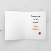 庭のハロウィーンのかかし カード (内部)