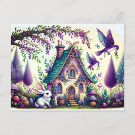 庭のバニー葉書。 ポストカード