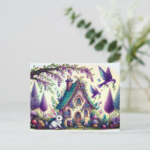 庭のバニー葉書。 ポストカード (スタンド正面)