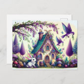 庭のバニー葉書。 ポストカード (正面/裏面)