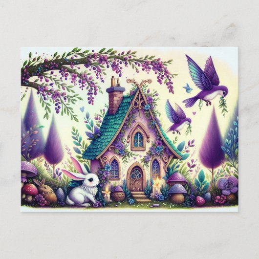 庭のバニー葉書。 ポストカード (正面)