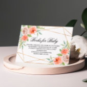 庭のバラと金ゴールドブックベビーエンクロージャカード エンクロージャーカード