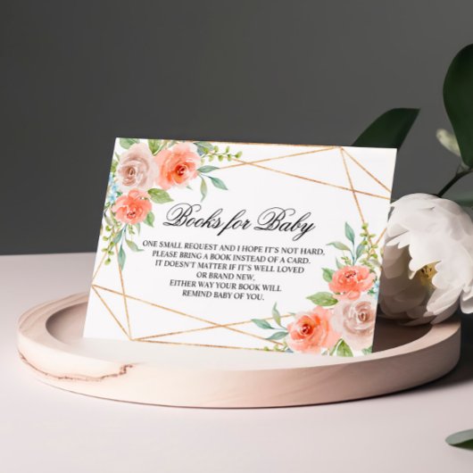 庭のバラと金ゴールドブックベビーエンクロージャカード エンクロージャーカード