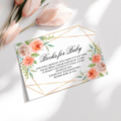 庭のバラと金ゴールドブックベビーエンクロージャカード エンクロージャーカード