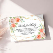 庭のバラと金ゴールドブックベビーエンクロージャカード エンクロージャーカード