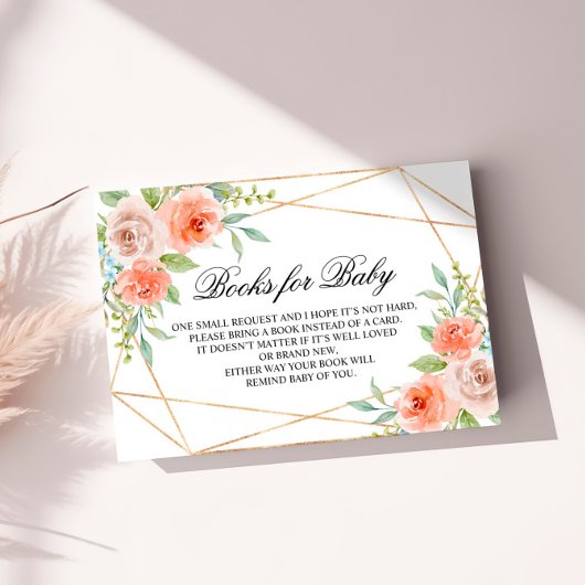 庭のバラと金ゴールドブックベビーエンクロージャカード エンクロージャーカード