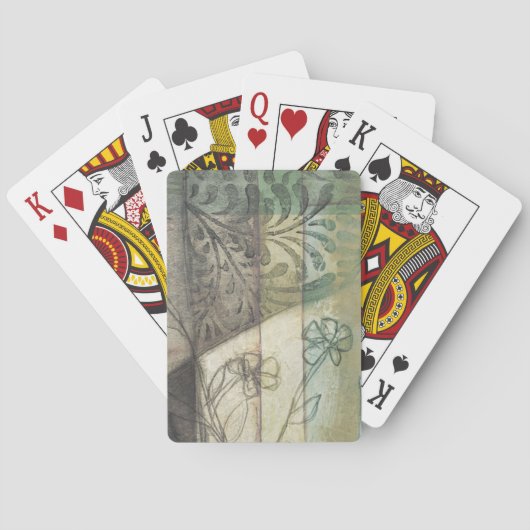 庭のパネル(葉、花、草) トランプ (裏面)